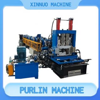 High-precision purlin roll former with auto-cutting
